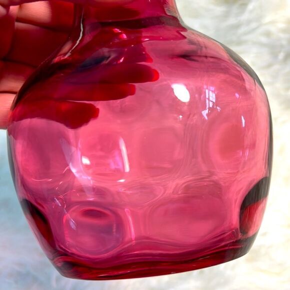 Fenton Cranberry Glass Vase - Picture 4 of 7